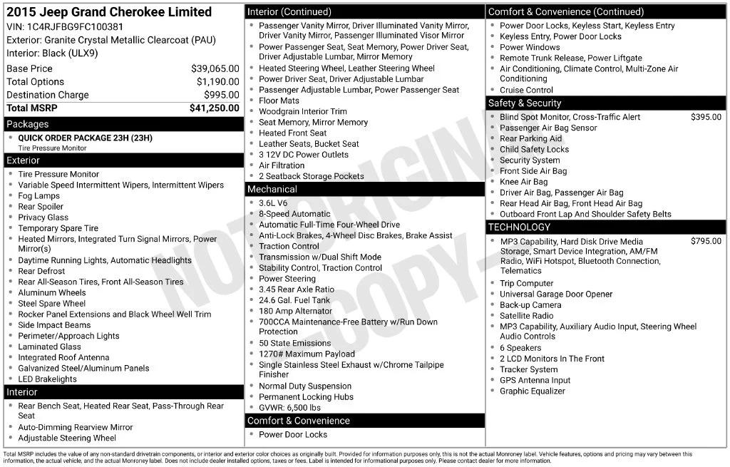jeep grand cherokee 2015 1C4RJFBG9FC100381 image jeep grand cherokee 2015 1C4RJFBG9FC100381 image